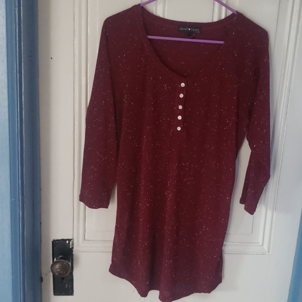 Derek Heart Ribbed Sweater (Plus size)